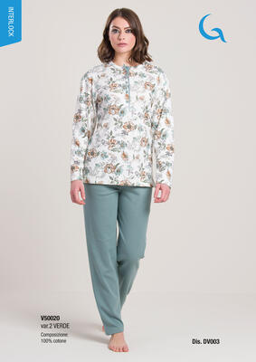 PIGIAMA DONNA M/L V50020 Ingrosso Pigiami donna Tellini S.r.l.